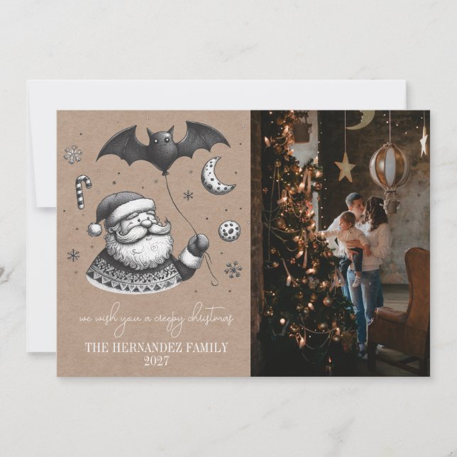 Creepy Wreath Holiday Card (Front)