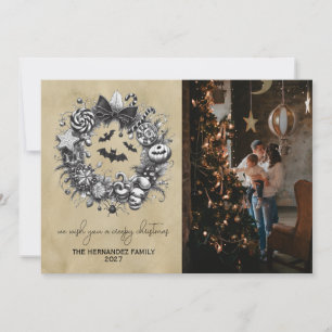 Creepy Wreath Holiday Card