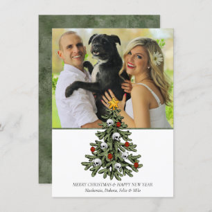 Creepy XMAS   A Very Gothic Christmas Tree Grunge Holiday Card