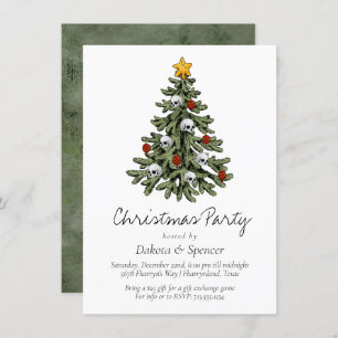 Creepy XMAS   A Very Gothic Christmas Tree Grunge Holiday Card