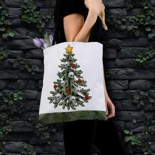 Creepy XMAS   A Very Gothic Christmas Tree Grunge Tote Bag