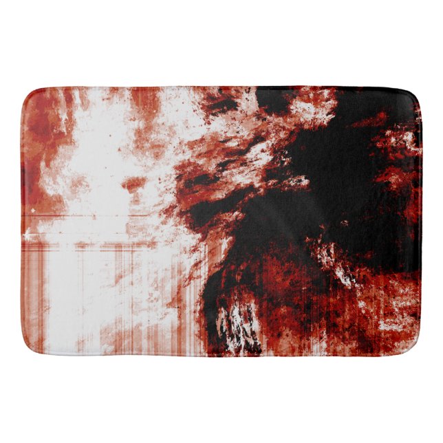 Creepy Zombie Bloody Large Bath Mat (Front)