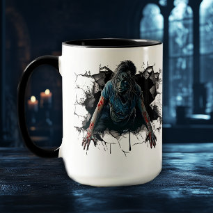 Creepy Zombie Horror - Scary Halloween  Mug