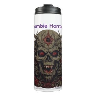 Creepy Zombie Horror T-Shirt Design – Dark Occult Thermal Tumbler