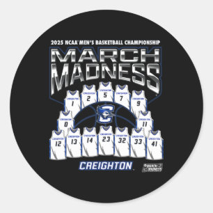 Creighton March Madness 2025 Men's Sketll Nil  Classic Round Sticker