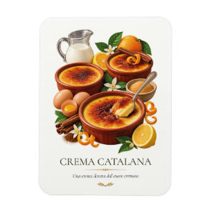 Crema Catalana – Vintage Italian Dessert Magnet