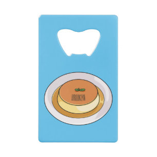 Creme caramel cartoon illustration
