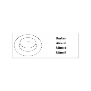 Creme caramel cartoon illustration rubber stamp