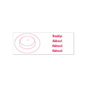 Creme caramel cartoon illustration self-inking stamp