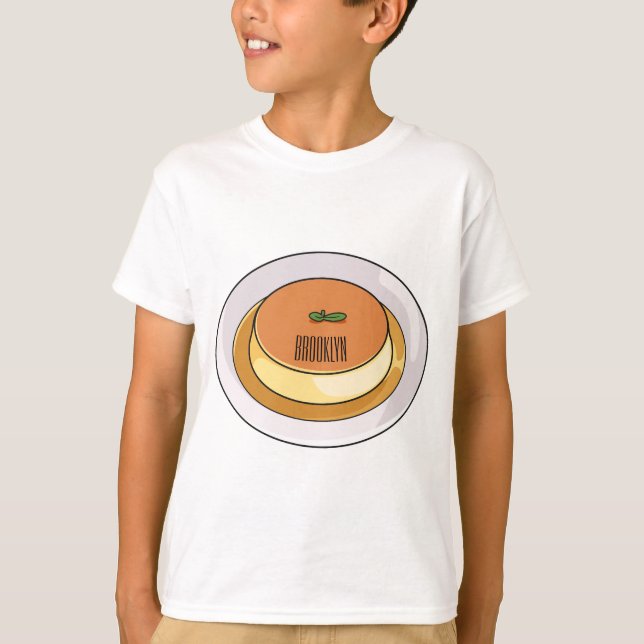 Creme caramel cartoon illustration  T-Shirt (Front)