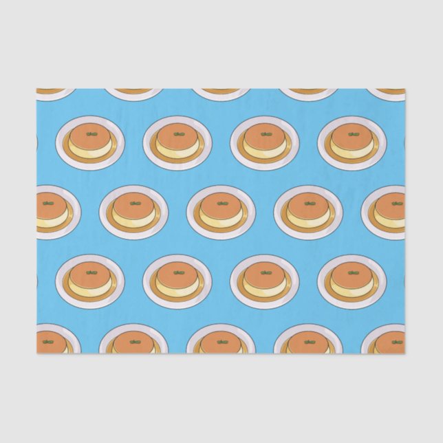 Creme caramel cartoon illustration   tissue paper (Front)