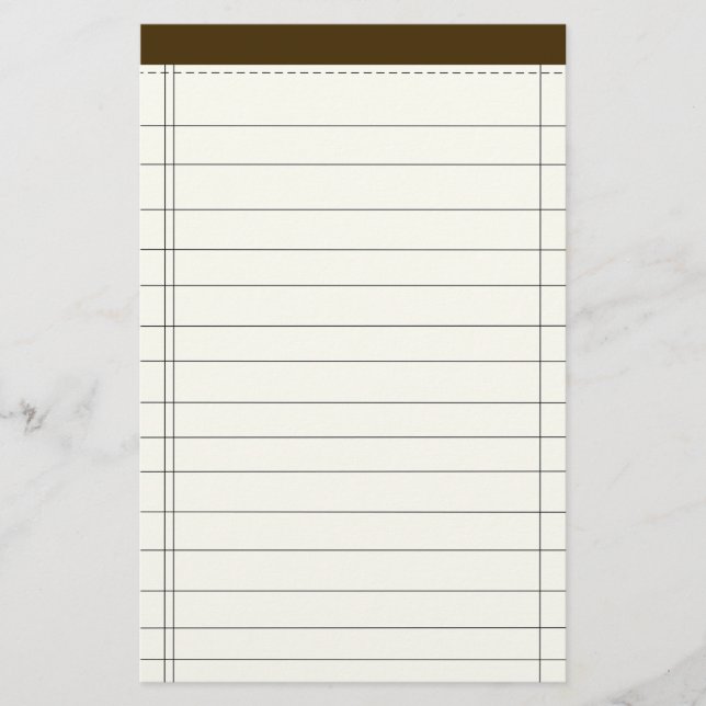 Creme Coloured Notes Stationery (Front)