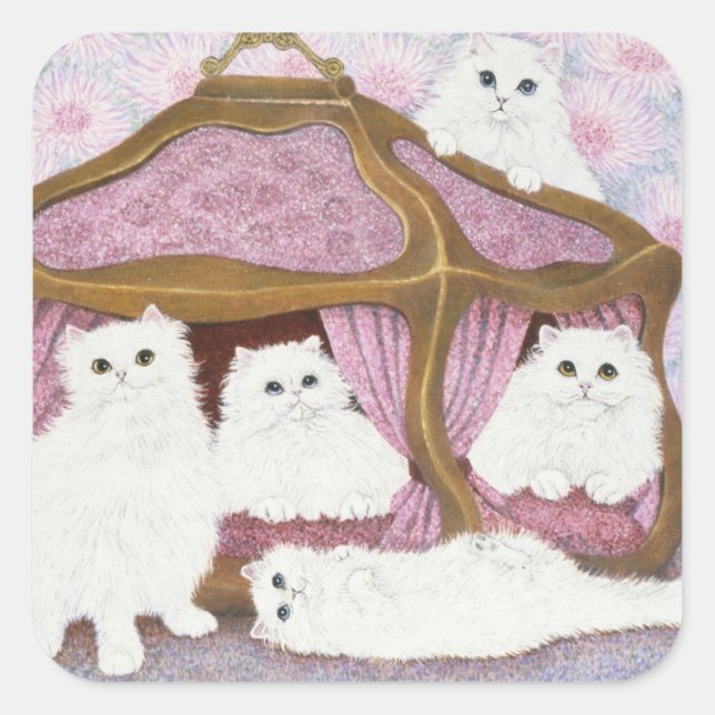 Creme de la creme square sticker (Front)