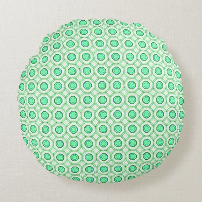 Crème de Menthe Round Throw Pillow by C.L. Brown (Front)