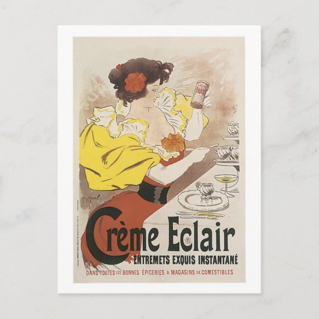 Creme Eclair Entremets Exquis Instante Ad Postcard (Front)