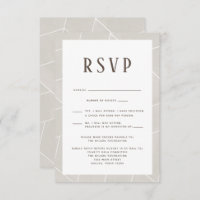 Creme Geometric Gala RSVP Card
