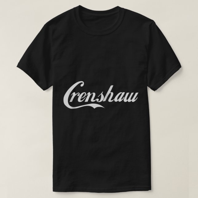 CRENSHAW CALIFORNIA L.A plain WHITE TEXT Zip Hoodi T-Shirt (Design Front)