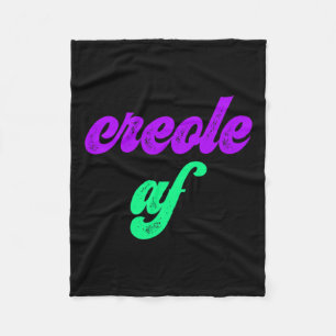 Creole Af Mardi Gras Louisiana Pride Gift Tee Fleece Blanket