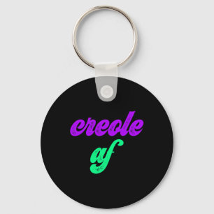 Creole Af Mardi Gras Louisiana Pride Gift Tee Key Ring