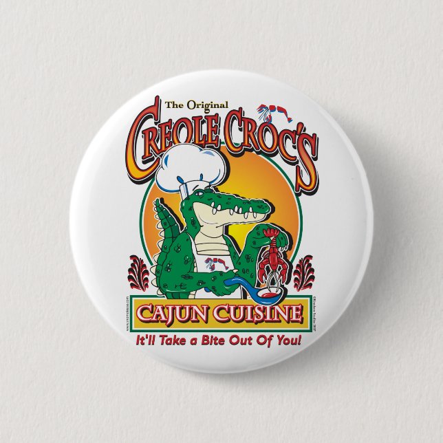 CREOLE-CROC 6 CM ROUND BADGE (Front)