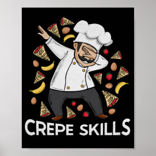 Crepe Chef Crepes Lover Gift Men Crepe Poster