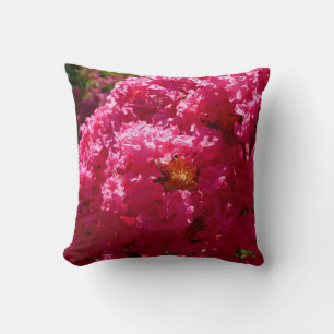 Crepe Myrtle Tree Magenta Floral Cushion