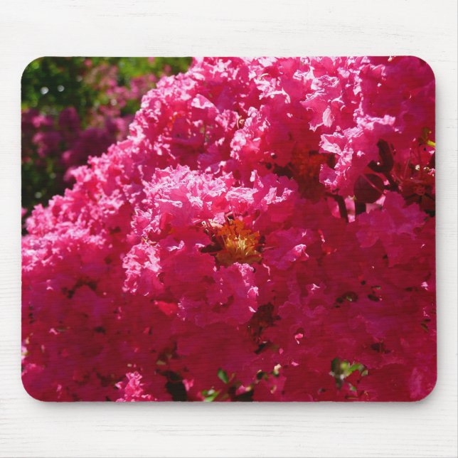 Crepe Myrtle Tree Magenta Floral Mouse Pad (Front)