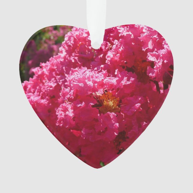 Crepe Myrtle Tree Magenta Floral Ornament (Front)