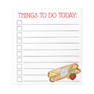 Crêpe Pancake France French Food Things to Do List Notepad