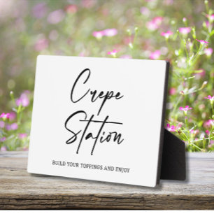 Crepe station Wedding sign  Plaque