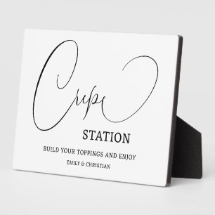 Crepe station Wedding sign Plaque