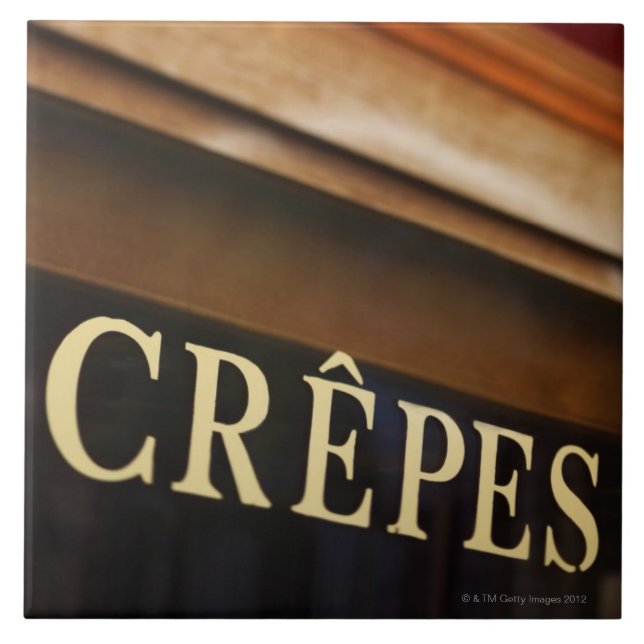 Crepes sign, Paris Ceramic Tile (Front)