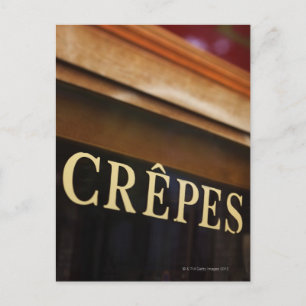 Crepes sign, Paris Postcard