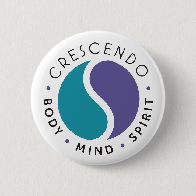 Crescendo Logo 6 Cm Round Badge (Front)