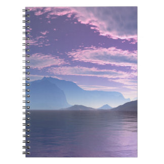 Crescent Bay Sci Fi Landscape Spiral Notebook