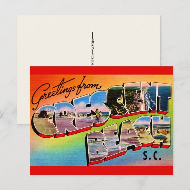 Crescent Beach SC Greeting Postcard (Front/Back)