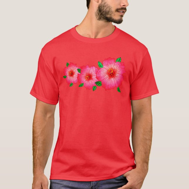 Crescent Beach Tropical Flowers Florida Vacation 2 T-Shirt (Front)