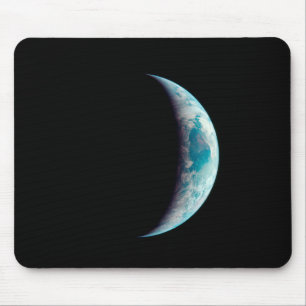 crescent earth planet science space universe geek mouse pad