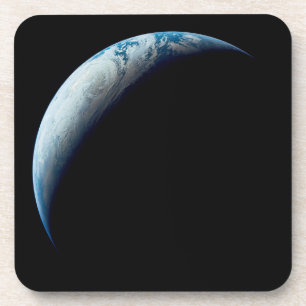 Crescent Earth Taken From The Apollo 4 Mission. 2 Coaster