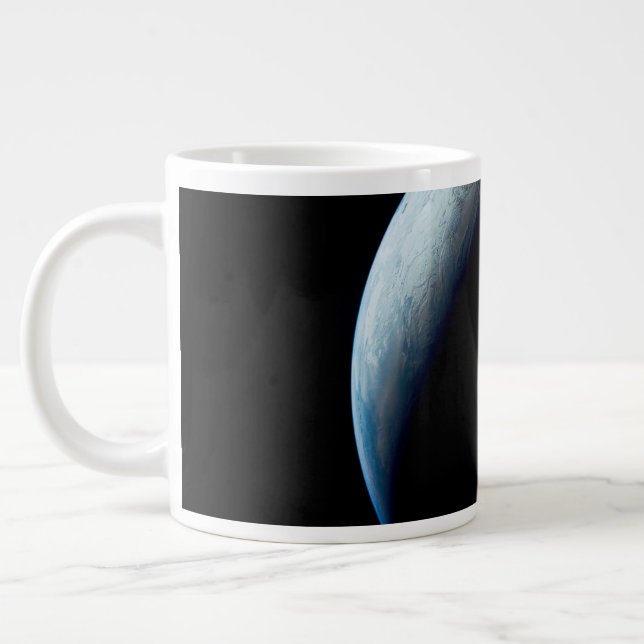 Crescent Earth Taken From The Apollo 4 Mission. 2 Large Coffee Mug (Left)