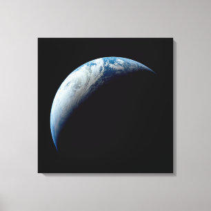 Crescent Earth Taken From The Apollo 4 Mission. Canvas Print
