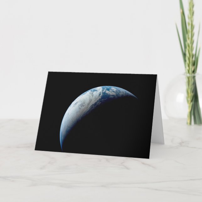Crescent Earth Taken From The Apollo 4 Mission. Card (Front)