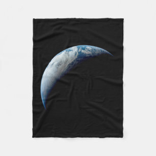 Crescent Earth Taken From The Apollo 4 Mission. Fleece Blanket