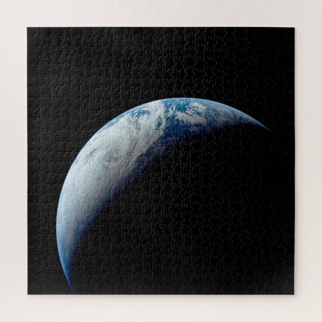 Crescent Earth Taken From The Apollo 4 Mission. Jigsaw Puzzle (Vertical)