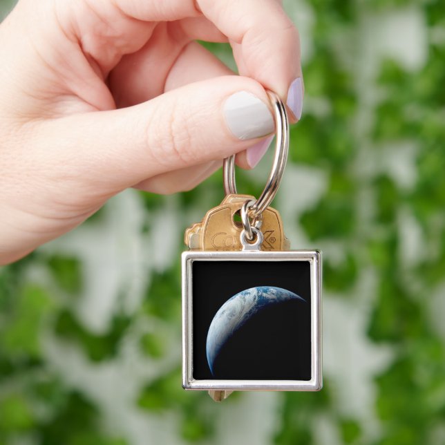 Crescent Earth Taken From The Apollo 4 Mission. Key Ring (Hand)