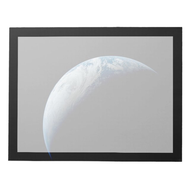 Crescent Earth Taken From The Apollo 4 Mission. Notepad (Front)