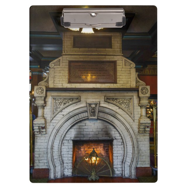 Crescent Hotel Fireplace Clipboard (Front)