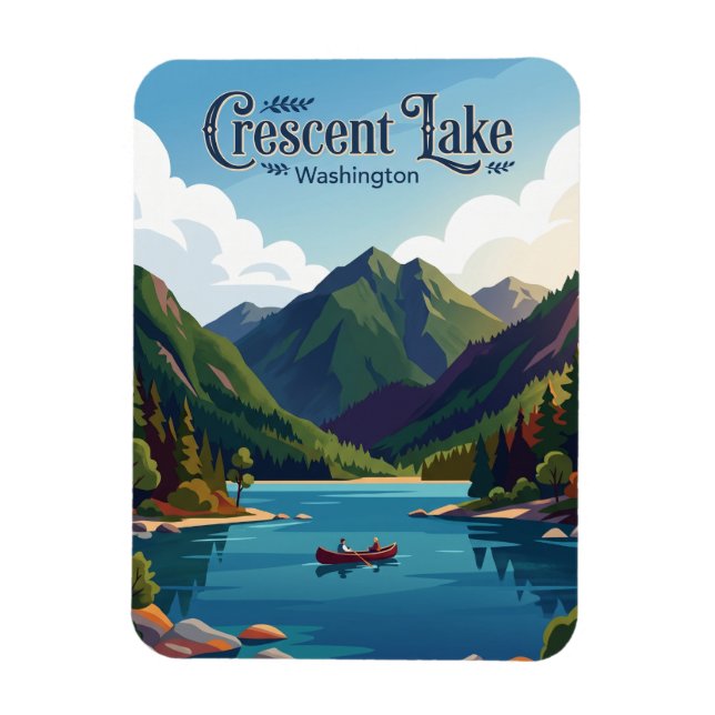 Crescent Lake USA Magnet (Vertical)