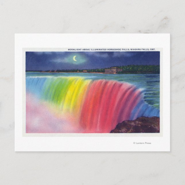 Crescent Moon above Illuminated Horseshow Postcard (Front)