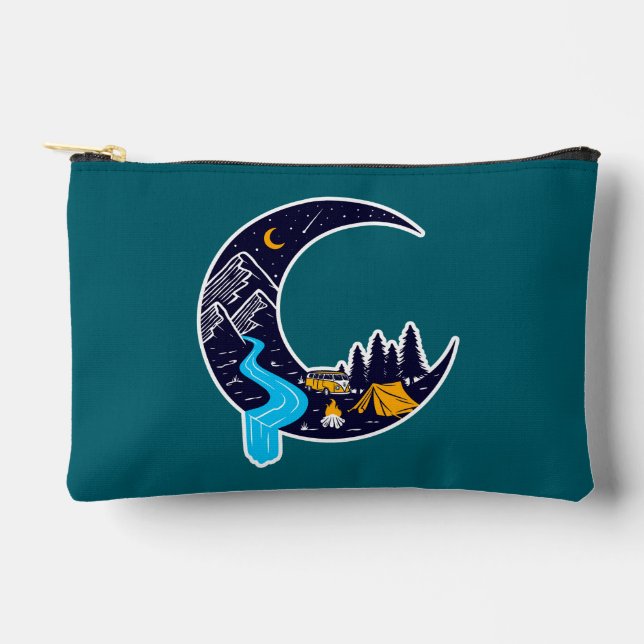 Crescent Moon Adventure Camping Accessory Pouch (Front)